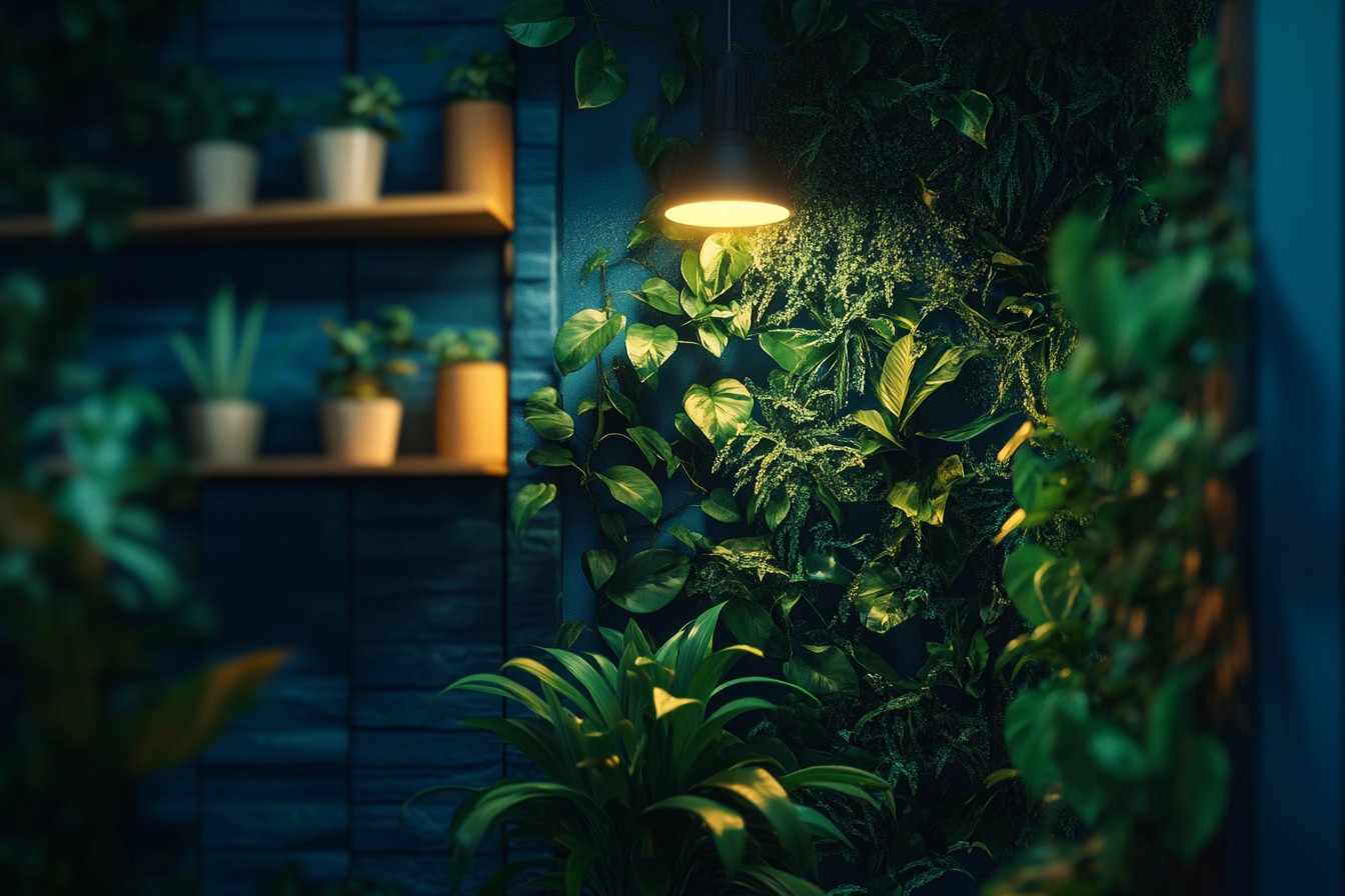 Transform your balcony into a lush living wall! Use vertical planters and eco-friendly materials. #UrbanGardening #LivingWall