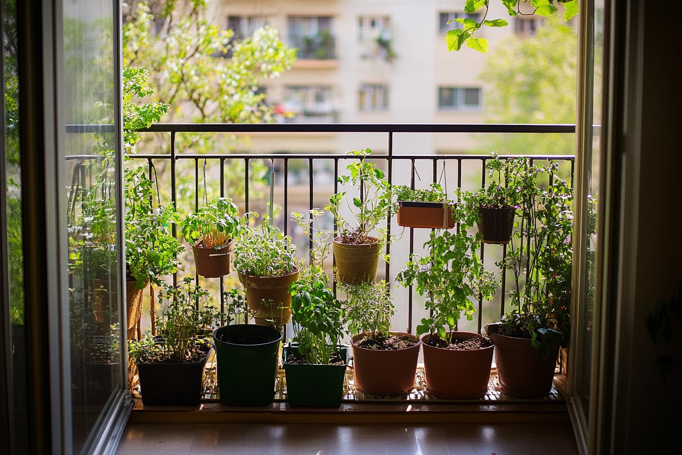 Transform your balcony into a kitchen garden! Discover tips for small-space gardening. #Balcony #Garden