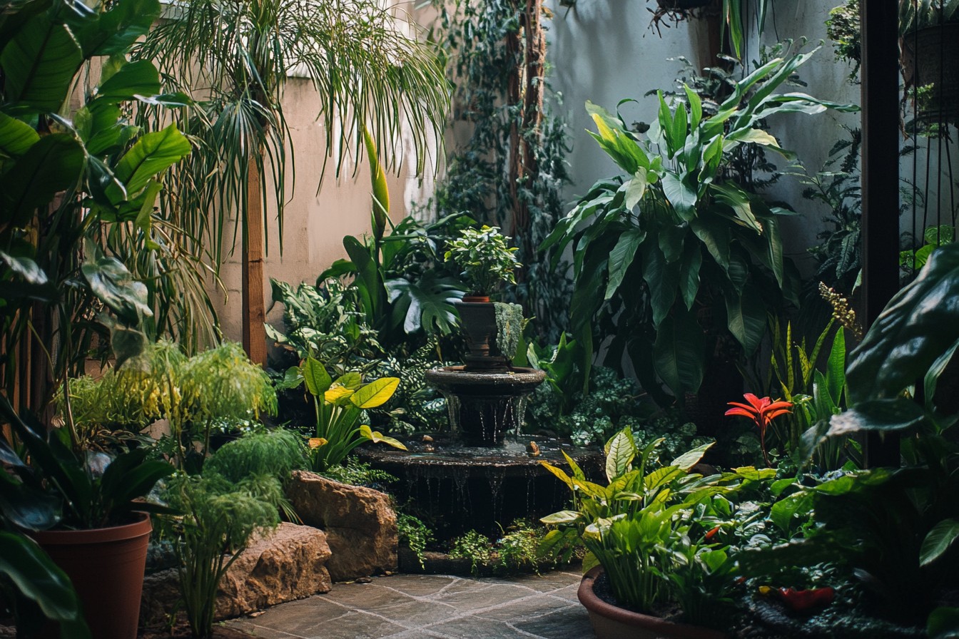 Transform your space with lush indoor plants! Tips for small gardens in northern climates. #IndoorGarden #TropicalVibes